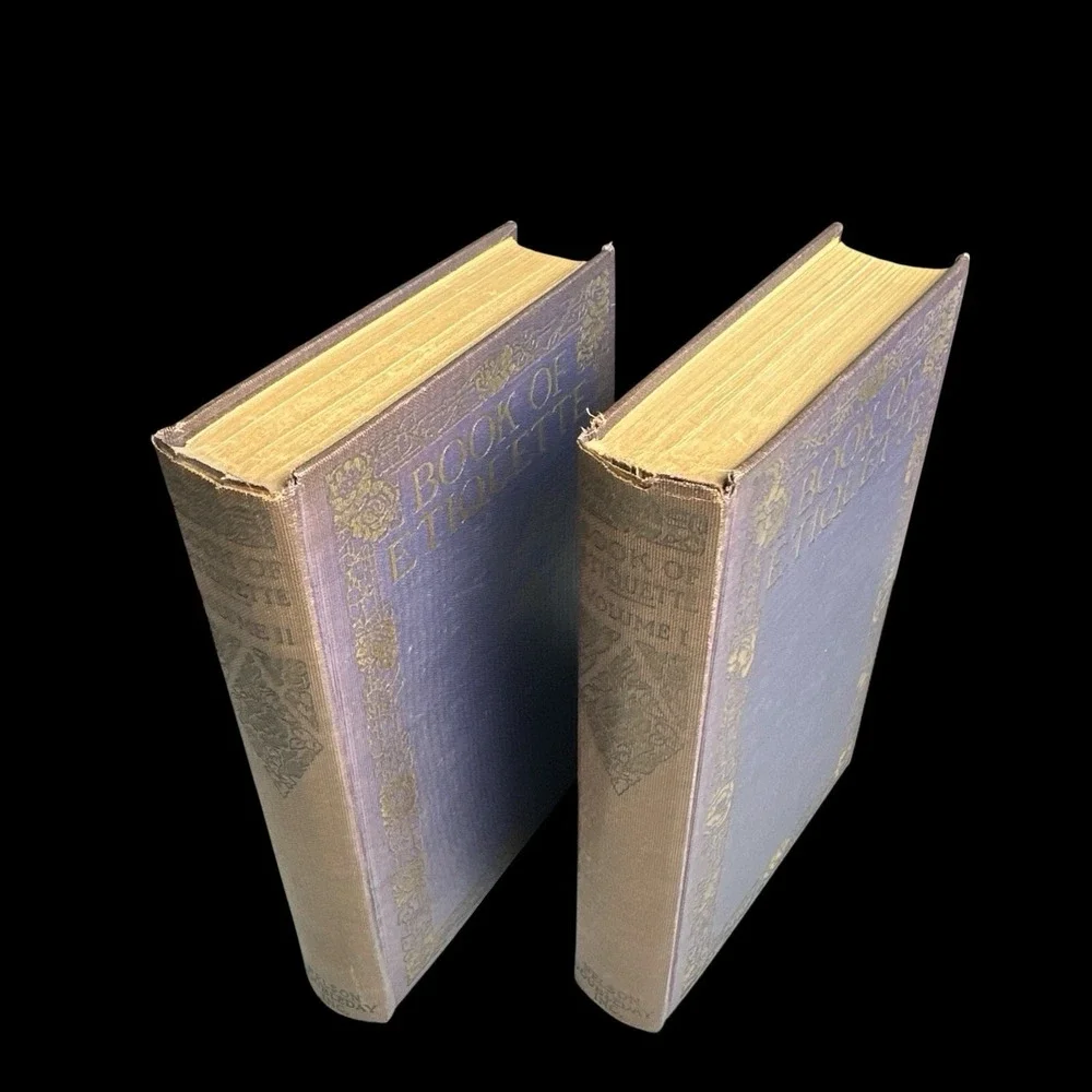 Book of Etiquette Volume 1 & 2 by Lillian Eichler 1922 HC - Antiquarian Book Set